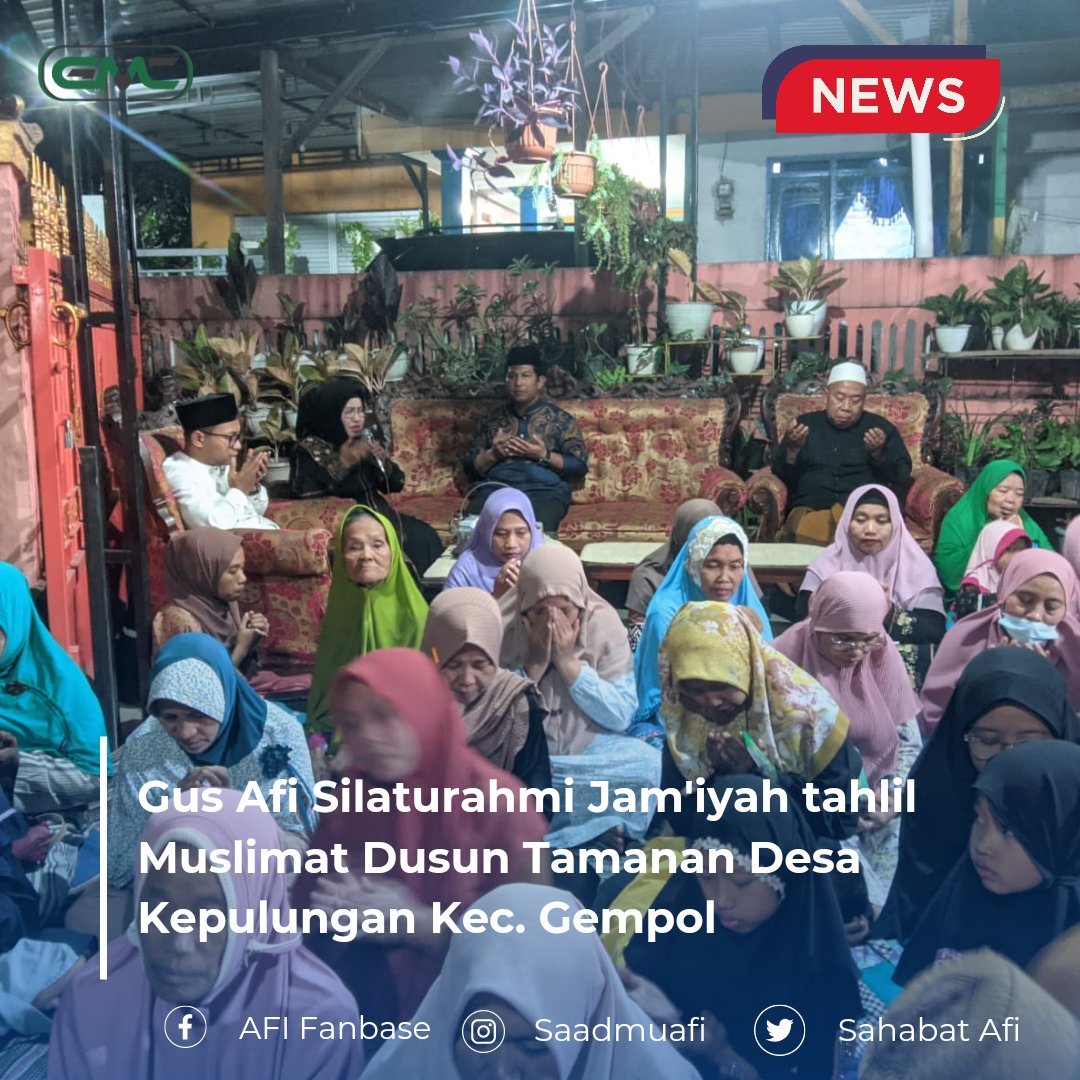Shinta04878500's tweet photo. Gus Afi Silaturahmi Jam'iyah tahlil Muslimat Dusun Tamanan Desa Kepulungan Kec. Gempol
#GusMuafiCenter
#SatukanLangkah
@Sahabat4f1 https://t.co/rfzzuT9P3L