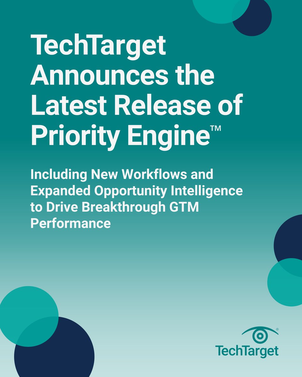InformaTTGT's tweet image. We're excited to announce the latest release of Priority Engine™🎉
This new #PriorityEngine release includes new workflows and expanded opportunity intelligence to drive breakthrough GTM performance. Learn more here: bit.ly/3DldbEL
