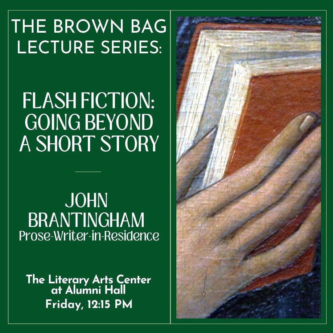 CHQLiteraryArts's tweet image. Writer John Brantingham explains the power of #flashfiction in his #chq2023 Brown Bag Lecture tomorrow at 12:15 pm on the Alumni Hall porch.