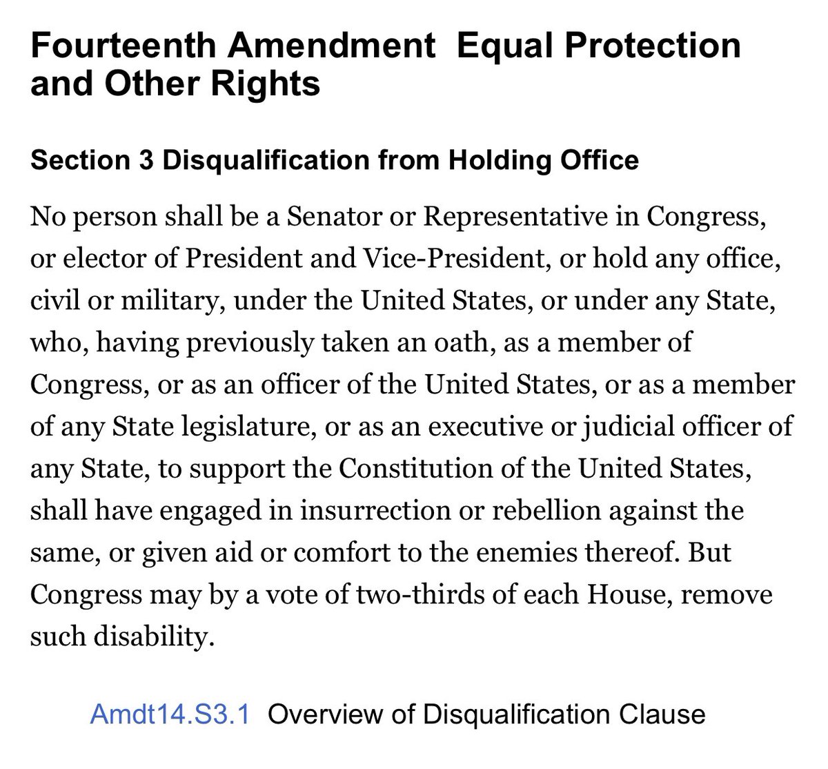 MadeInTheUSANJ's tweet photo. @Makguyver7773 Let’s discuss those rules: Marjorie Taylor Greene publicly aids and comforts convicted January 6 insurrectionists. By a vote of 2/3rds the Senate can remove the blemish.

Marjorie Taylor Greene disqualified herself.

Every amendment counts! #14A3 https://t.co/VLTg2i1cs5