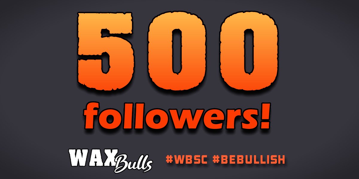 Get your #Bulls ready!
Today at 5 p.m. UTC the first #snapshot for the fees distribution will be taken!
Meantime we reached the 500 #followers !

Join the #SWAG! Get your #bulls today!
Available on @nfthiveio and @AtomicHub !

#WBSG #BEBULLISH #WAXP #WAXNFT #WAXFAM #PFP #NFT