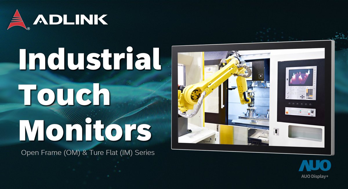 ADLINK_IoT's tweet photo. ADLINK Technology teams up with AUO Display Plus to ensure the delivery of products with solid-built quality, protected with 7H hardness and IP65 rating front panel. 

Discover more:
https://t.co/8jF2WNnugK

#edgevision #industrialmonitor #HMI https://t.co/I7Y8upp1fd