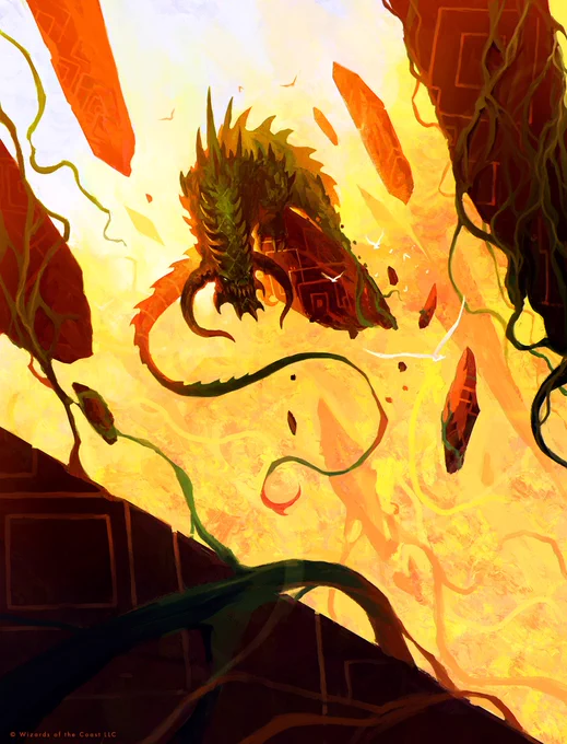 I made this card for #Zendikar Rising, and it is called Canopy Balloth. AD was Tom Jenkot #mtg #tbt
