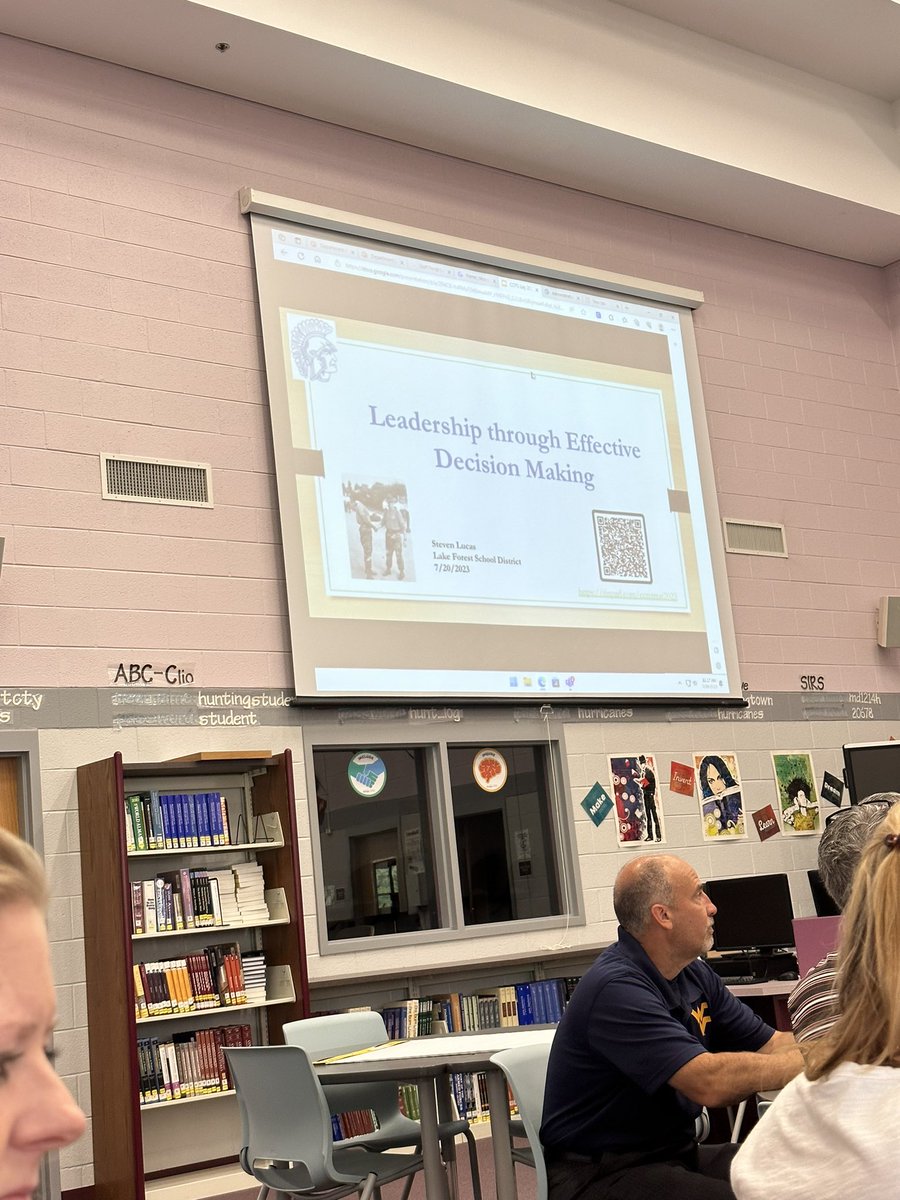 Learning about leadership through effective decision making with Dr. Lucas.  #ccpsraisingthebar