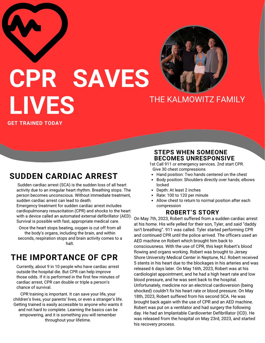RobertKalmowitz's tweet photo. We are trying to spread the awareness of CPR. Please share https://t.co/0ta9VrsJrL