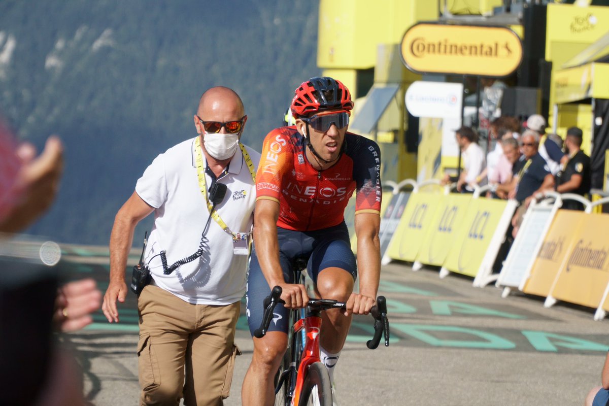 The relief of the finishers after the line. @letour #courchevel #letourdefrance