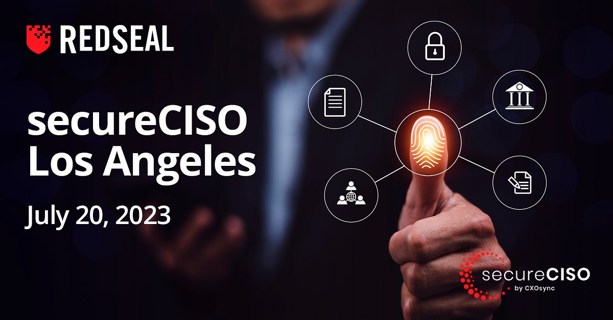 Attending Secure CISO LA at The Catch today? Join RedSeal at one of two roundtable discussions at 12:00 and 2:30 where we will share insights into hybrid network environments and how they have changed security priorities. Stop on by! #cybersecurity #CyberSecurityEvent #secureciso