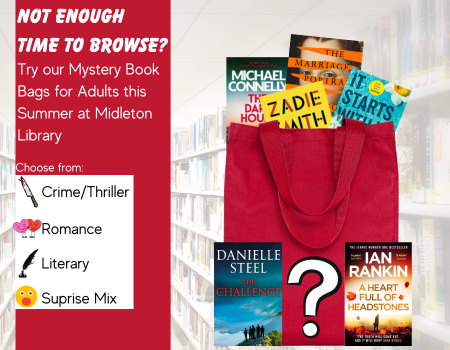corkcolibrary's tweet photo. Stuck in a rut with your reading habits? Need a little mystery in your life?
Treat yourself to an Adult Mystery Book Bag at #MidletonLibrary that contains a selection of 4 books. Choose from Crime, Romance, Literary Fiction or spice it up with a Mixed Mystery Read bag. https://t.co/RKfjuvFgZF