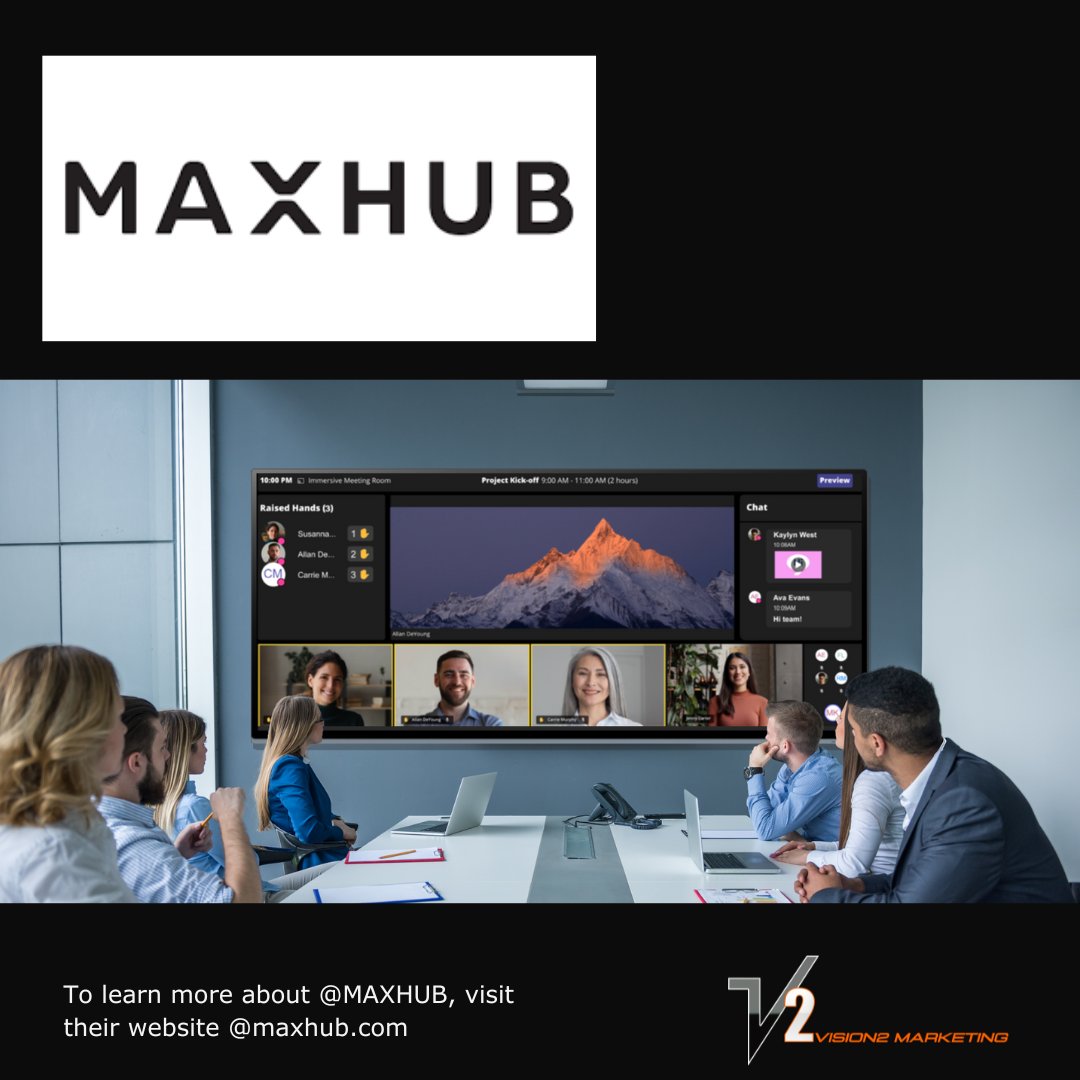 Vision2Mktg's tweet photo. Get Microsoft Teams Room Ready with @MAXHUBUSA's Ultrawide 21:9 displays. These displays offer the best in immersive 4K experiences. Contact your rep for more info: https://t.co/dohUK9wqIp

#MAXHUB #UCC #MTR https://t.co/brXSIndLew