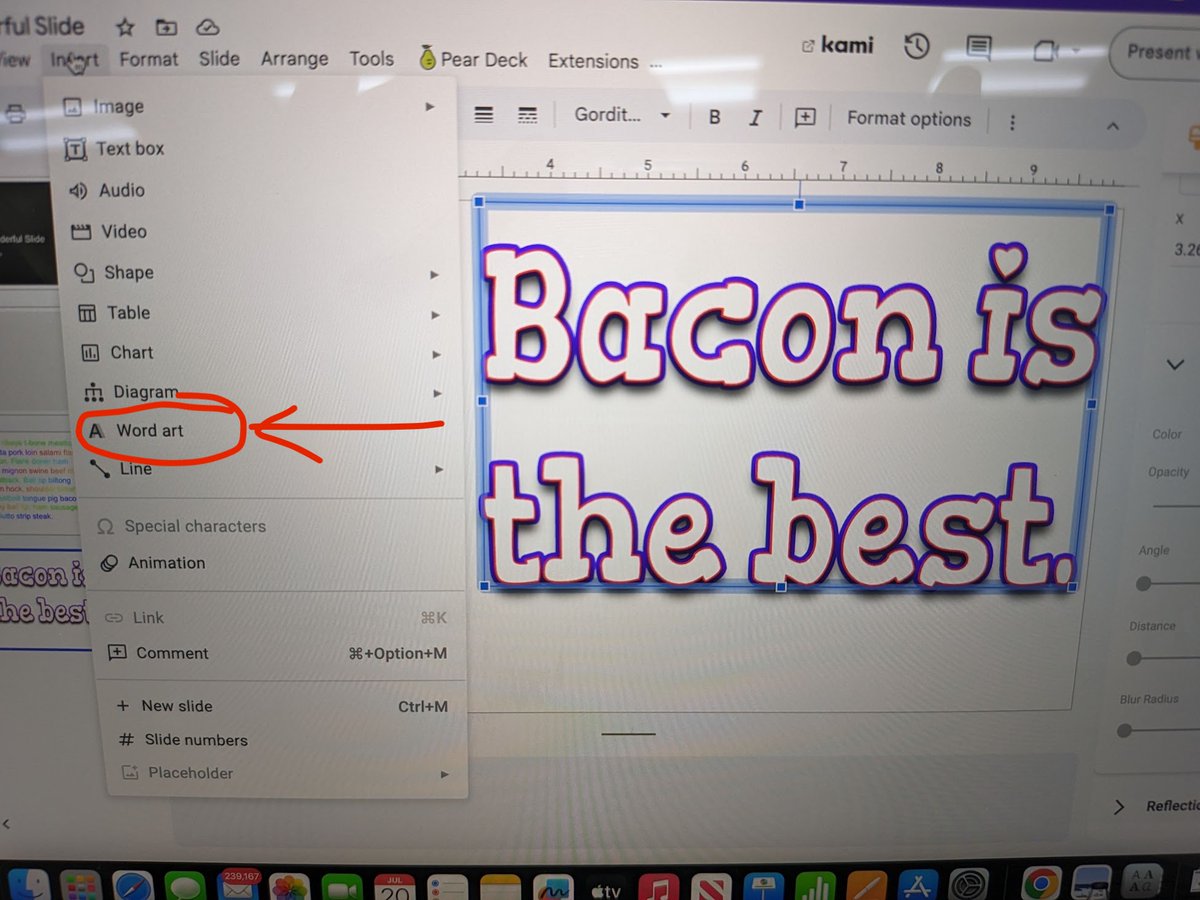Thank you Mr. G for boosting our Word Art know-how and showing us how to make awesome designs working with layered items in Slides.
<a href="/CGarza0930/">ᑕᒪEᗰ Gᗩᖇᘔᗩ 💻</a>
<a href="/eduGOOGdroid/">Mr.G, M.Ed. 𝕏</a>
<a href="/AnaMPerez1/">𝘈𝘯𝘢 𝘔𝘢𝘳𝘪𝘢 𝘗𝘦𝘳𝘦𝘻, 𝘔𝘓𝘚</a>
via
<a href="/LaJoyaISDEdTech/">La Joya ISD EdTech</a>