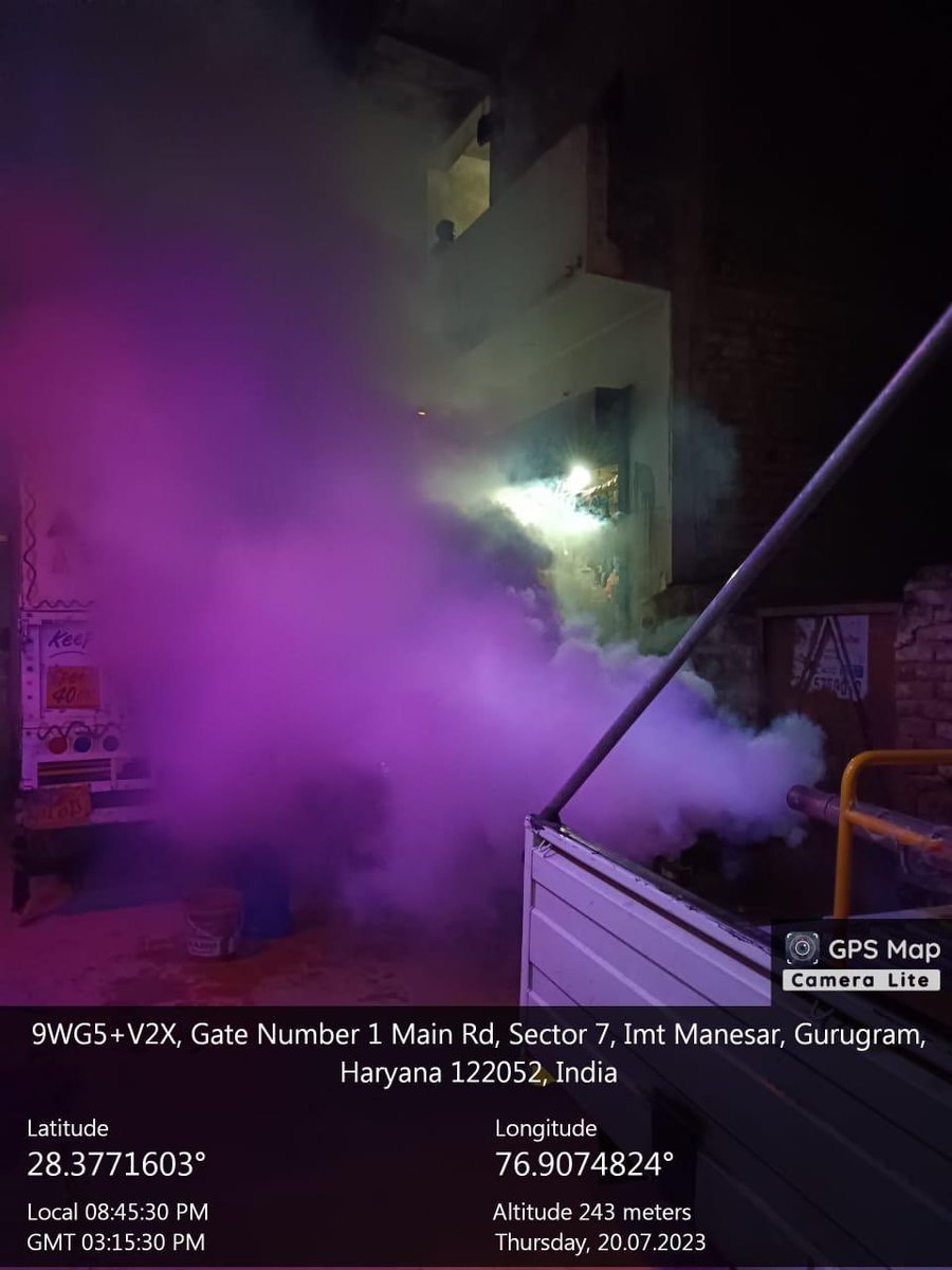MCManesar's tweet image. Fogging is being carried out in the mosquito inundated places to control active mosquitoes. @ulbharyana @kamalguptabjp @MoHUA_India #SwachhSurvekshan2023Manesar #manesar_mane_saaf #Health @SwachhBharatGov @swachhbharat @DC_Gurugram @diprogurugram1
