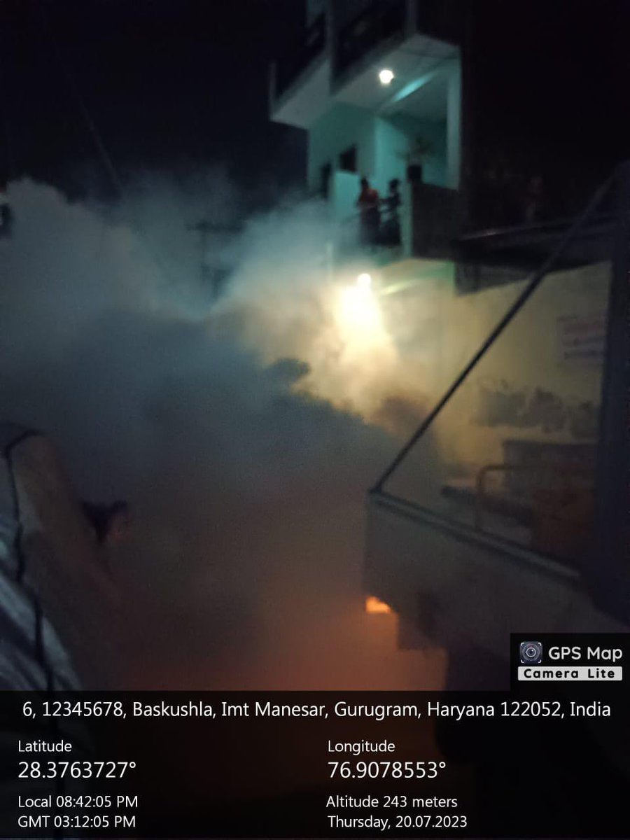 MCManesar's tweet image. Fogging is being carried out in the mosquito inundated places to control active mosquitoes. @ulbharyana @kamalguptabjp @MoHUA_India #SwachhSurvekshan2023Manesar #manesar_mane_saaf #Health @SwachhBharatGov @swachhbharat @DC_Gurugram @diprogurugram1