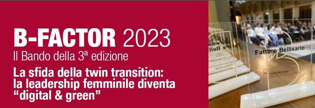 🍎 #BFactor | Via al contest per #impresefemminili della <a href="/FondBellisario/">FondazioneBellisario</a>.
🏆 Membri di #Invitalia faranno parte della giuria che assegnerà il premio.

📩 Candidature entro l'#8settembre inviando una mail a 👉🏼 info@fondazionebellisario.org

⭕Più info 👉🏼 lnkd.in/dyeuQ9BR