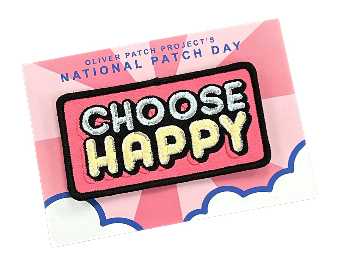 Choose Happy when sending a child/teen our National Patch Day sponsored patch by @baptisthealthsf @baptisthealthcancercare ! 

Visit our page to send a FREE sponsored patch to any child/teen you know. 
oliverpatchproject.org/nationalpatchd…