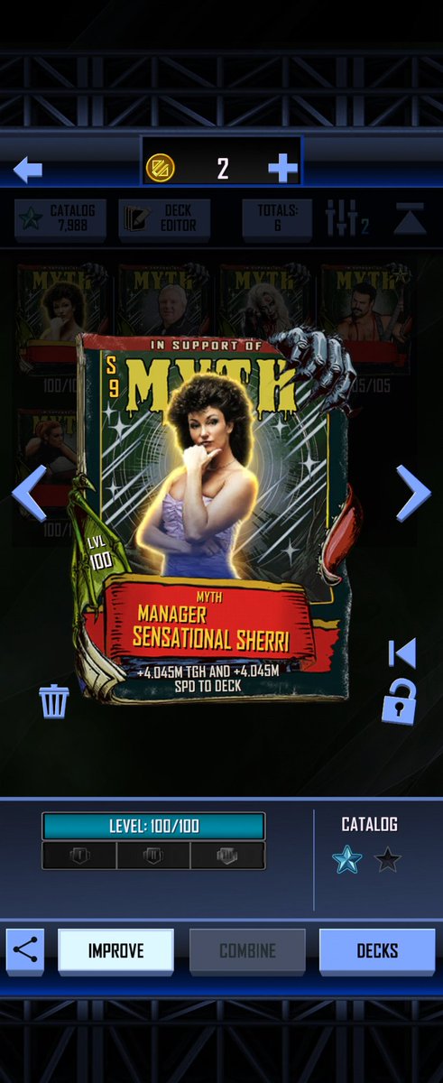 buffonsaves's tweet photo. @WWESuperCard It won't let me switch this out,even though it's not the best statistically,it's the best tier wise?I'm so confused,why's the wm39 better than the myth,and why can't I swap em? https://t.co/601D0NA4m1