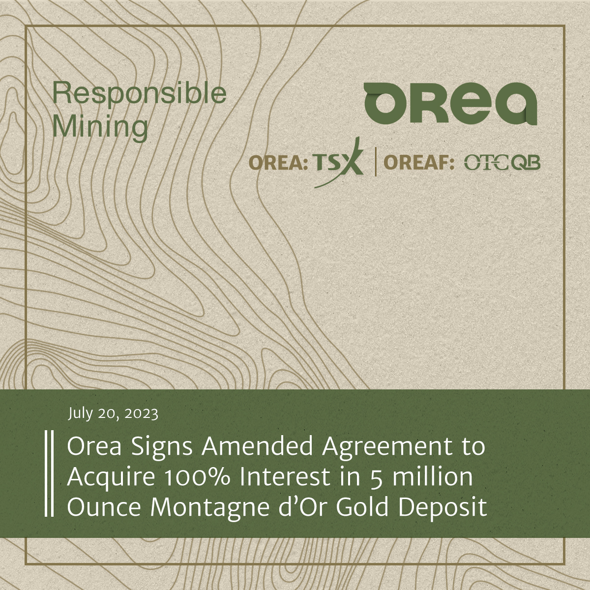 OreaMining's tweet photo. Orea and Nordgold sign amended purchase agreement.

Sanctions authorities have advised that they are reviewing the agreement. Orea is unable to provide guidance on when it might receive a reply.

Learn more: https://t.co/LNXVuwtfZa

$OREA $OREAF $OREA.TO $3CG #montagnedor https://t.co/PnL5ddlVnW