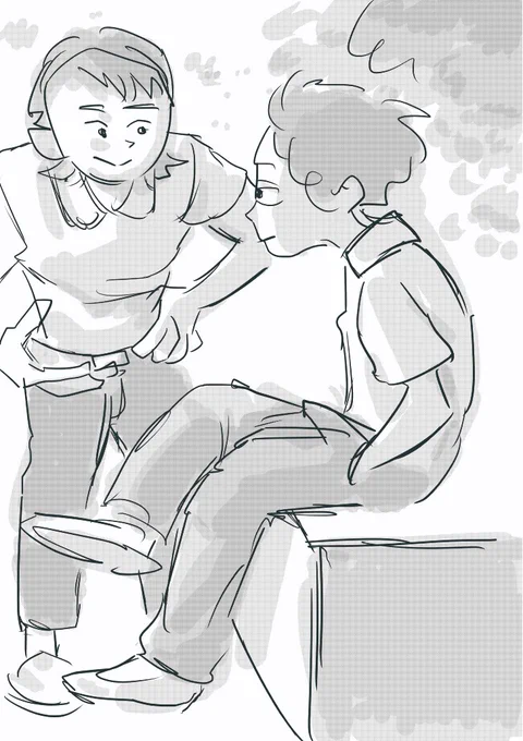 モアレ。 フルデジタル作画もいつかやってみたいです。 トーン重ねまくってみたい。