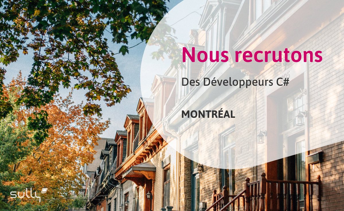 SullyGroup's tweet photo. 👋 #DéveloppeurCsharp à #Montréal
◾ Nous recrutons des #Développeurs #Csharp pour augmenter la capacité d'un de nos clients, à livrer ses #projetsinformatiques
💬 https://t.co/DRL4sus7cw
#Canada #Pullrequest #React #Redux #Reselect #MaterialUI #CosmosDB #Azurefunction https://t.co/fVtP2YM8cs