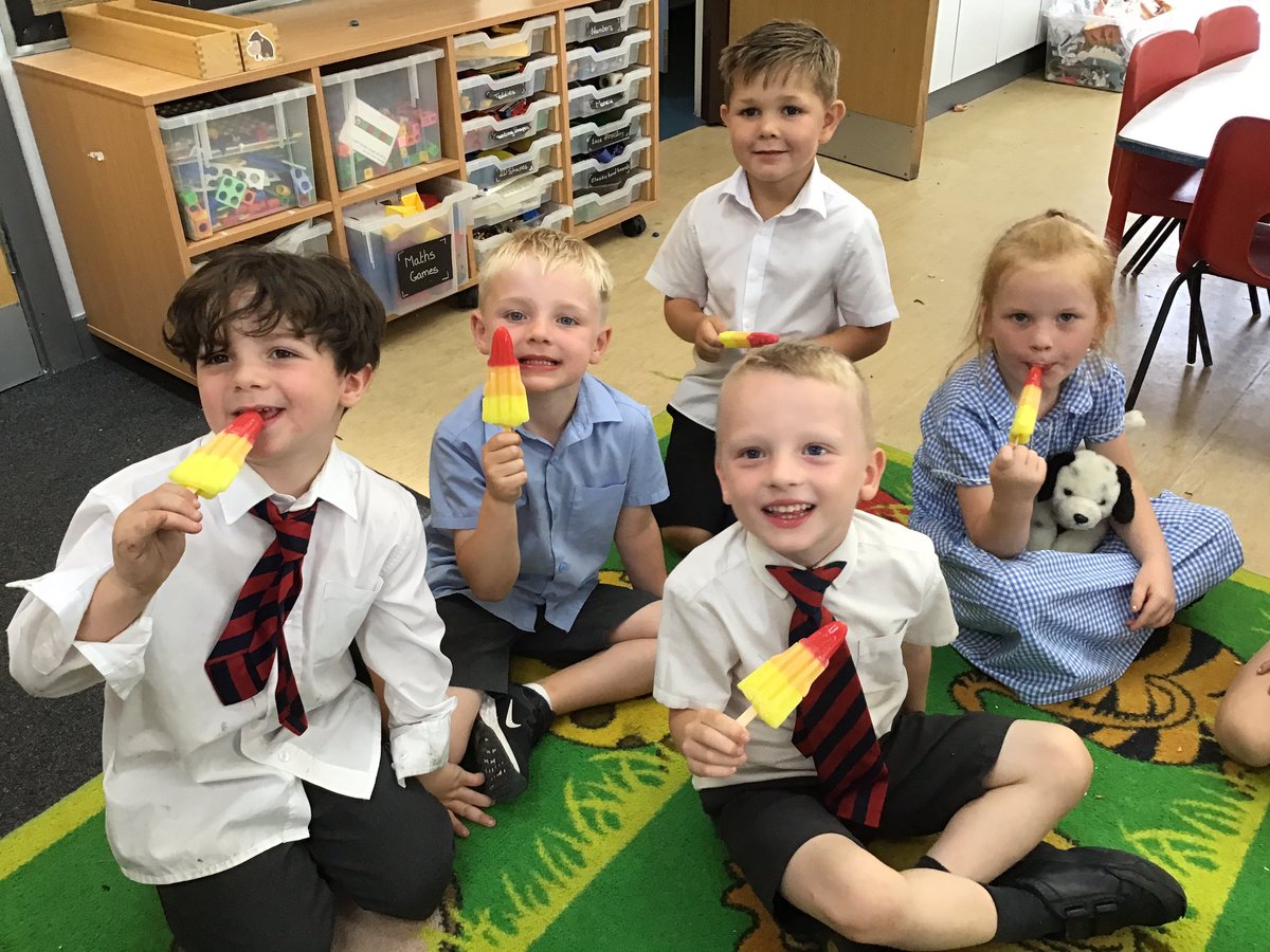 StKathsKent's tweet photo. Gala class have been having fun in their last few days in Reception. They achieved their ‘secret student’ marbles so enjoyed an ice lolly this afternoon and a watch of a Julia Donaldson animated story. They voted for Stick Man, a Christmas story, even though it is summer! 😁 https://t.co/J0tvSeZqwr