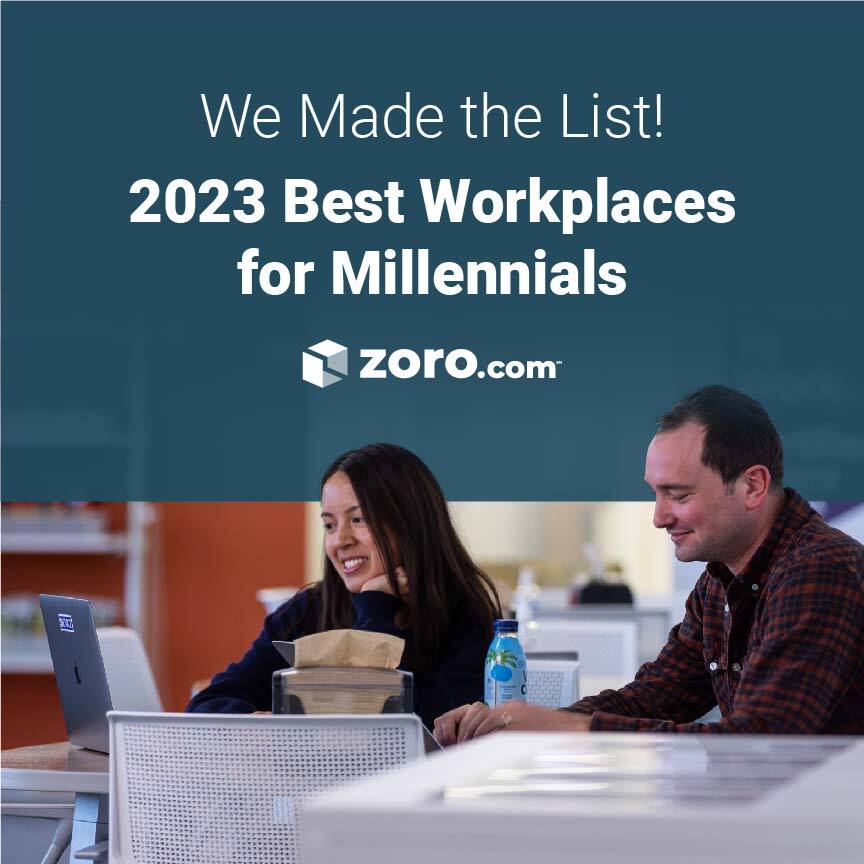 One, two, three! For the third time, Zoro has been honored as one of the Best Workplaces for Millennials by Fortune Magazine and Great Place to Work. Thanks to all of our team members who build and shape our awesome company culture every day. bit.ly/3DniqnC
