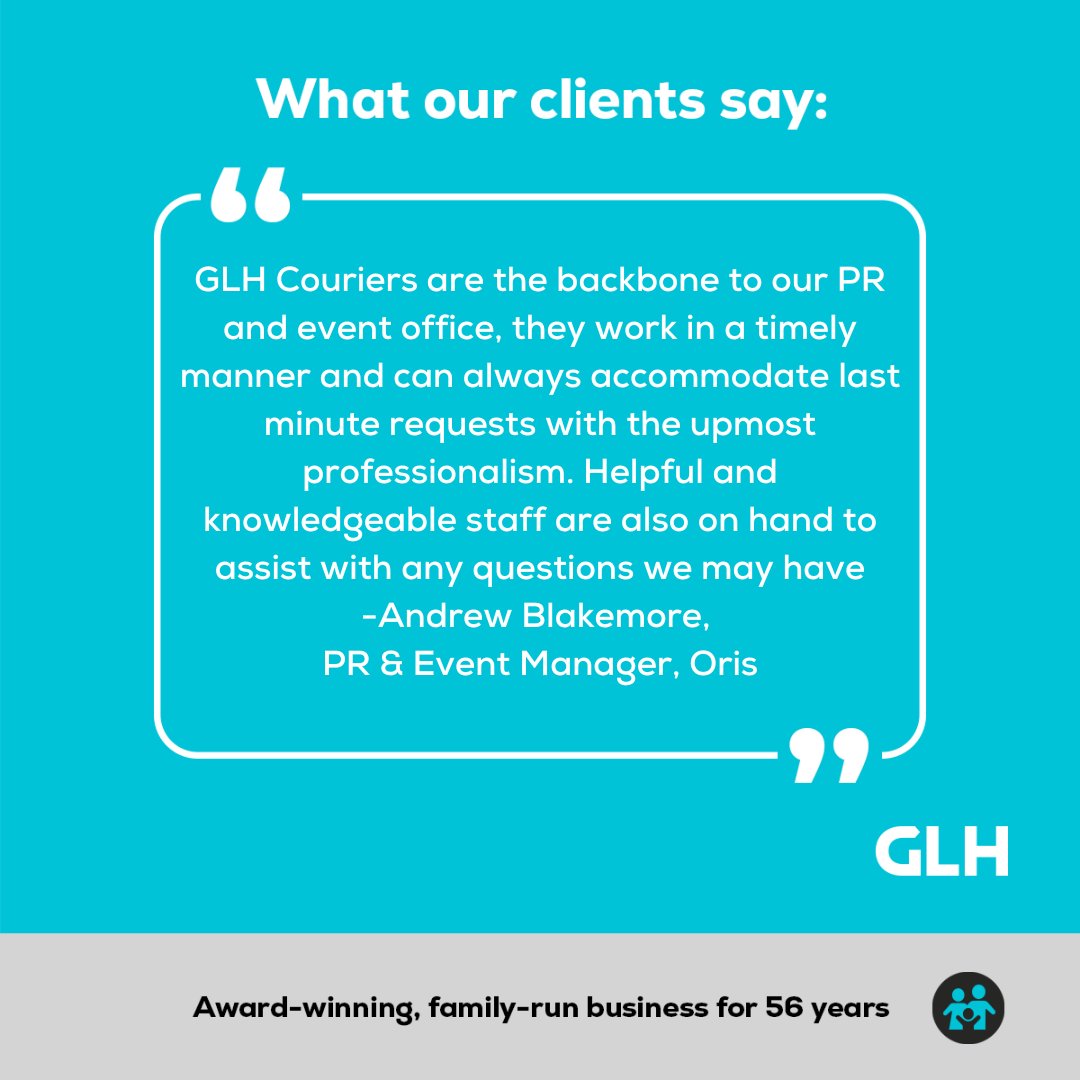 #TestimonialThursday
A big thank you to Andrew at @Oriswatches, for the glowing feedback about GLH Couriers! 

At GLH, we're dedicated to delivering excellence in every aspect of our service. Thank you for choosing us as your trusted transportation partner! 
#GHL #Feedback