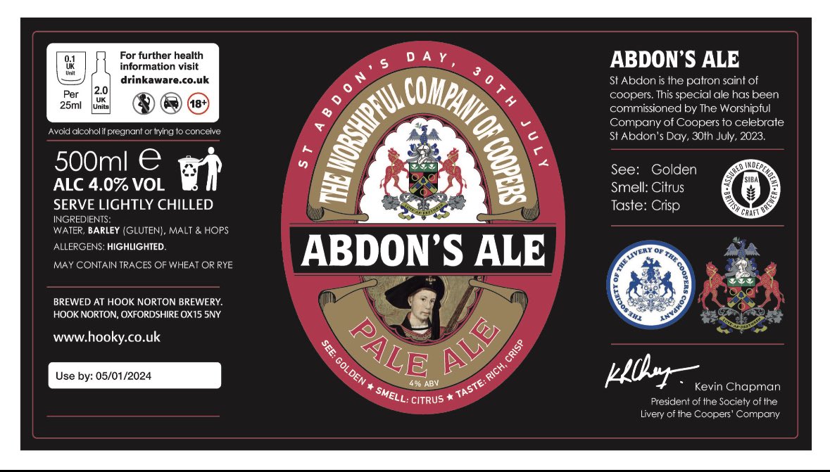 🍻Our St Abdon’s Day event is next week🍻

Join us at 6.30pm on Thursday 27th July at #Coopers Hall.

A few tickets are still available to buy here: eventbrite.co.uk/e/st-abdons-so…

Here is a sneak peak of our specially commissioned Abdon’s Ale which you can sample at our event. 👇