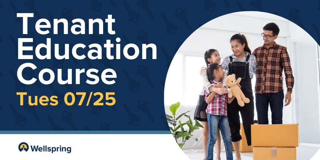Take advantage of this FREE virtual Tenant Education Course. Learn tips on rental applications, tenant rights, and more! 

Sign up now at wellspringfs.org/event/tenant-e…

#TenantEducation #WellspringFS #SeattleHousing