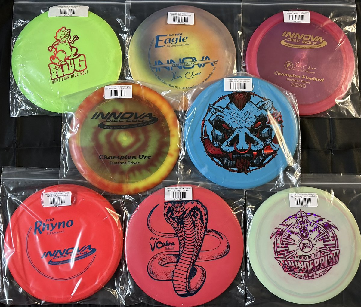 russelldiscgolf's tweet photo. We just added several hundred Innova collectibles and low price throwers! Check them out at https://t.co/Lqhtskvn1G! Stay posted for Russell Disc Golf Shirts, hats, towels , and stickers!!! #discgolf #innova #innovacollection #htfdiscs #rarediscs #russelldiscgolf https://t.co/89zDjV3ZJG
