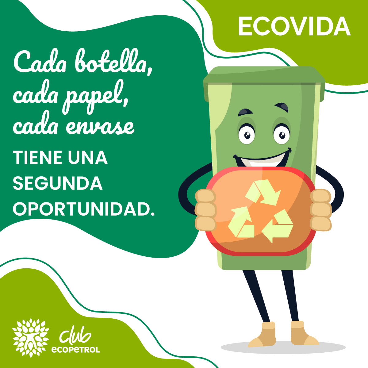 Clubecopetrol's tweet photo. Recicla usa tu ECOlógica y juntos crearemos un mundo más limpio y verde. #HazTuParte https://t.co/eSMrUPbPO7