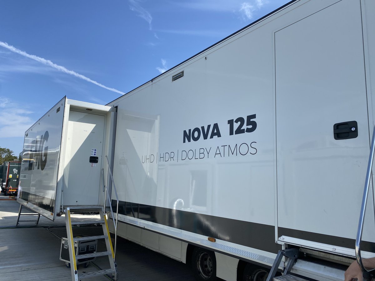 EMGLiveUK's tweet photo. Blue skies over the Royal Liverpool Golf club today for Day 1 of our delivery for the 151st Open.

#WEEMG #EMGSummerofSport #theopen #theopenchampionship #golfproduction #sportsbroadcasting @ACSMediaUK @EMGConnectivity https://t.co/GKPuZxxVid