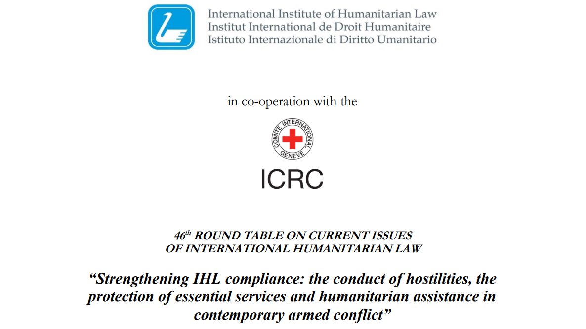 The <a href="/IIHL_Sanremo/">International Institute of Humanitarian Law</a> roundtable, organized in co-operation with <a href="/ICRC/">ICRC</a>, is a key event on the #IHL calendar. 

This year's agenda has just been released. Check it out and register here: iihl.org/46th-sanremo-r…