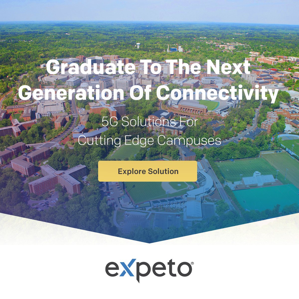 expetowireless's tweet photo. To support innovation &amp; improve operations, modern campuses require seamless, controllable #connectivity across their entire operational area. Learn how Expeto improves #campus outcomes with the speed, reach &amp; scale of #5G: https://t.co/sAqxXpK1DQ

#education #university #mobile https://t.co/p6y8m5myIS