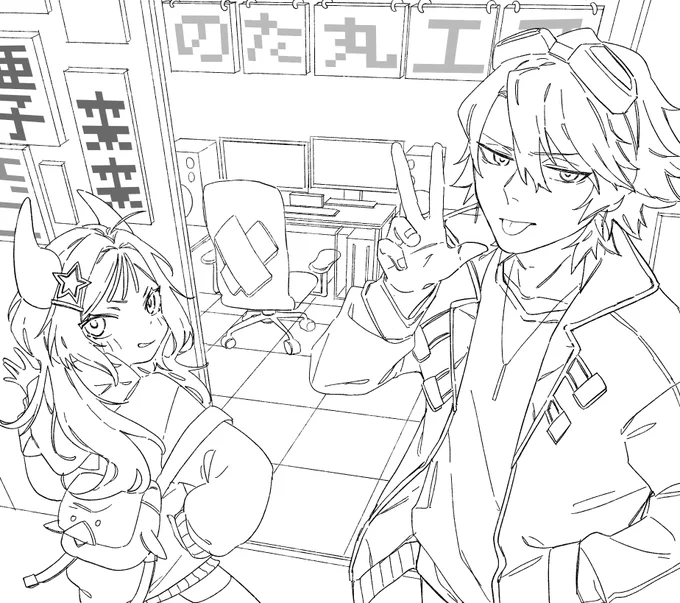線画!
