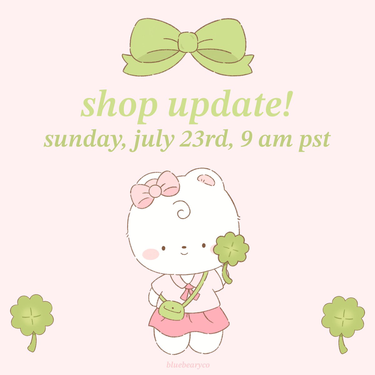 bluebearyco's tweet photo. 🍀 shop update this sunday! 🍀 https://t.co/0DxnsbKBnZ