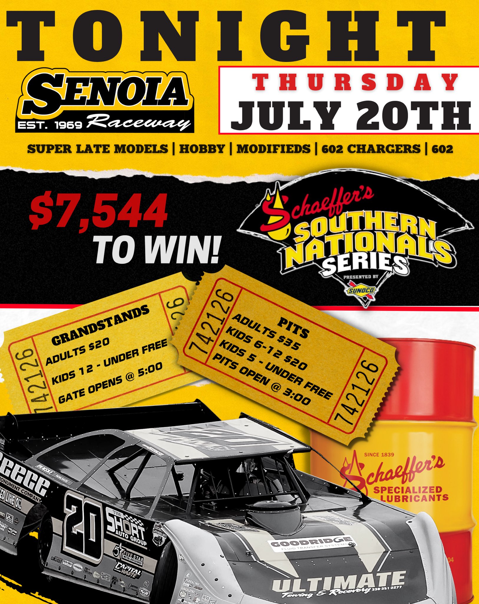 Senoia Raceway on Twitter "TONIGHT at Senoia Raceway Schaffer’s Oil