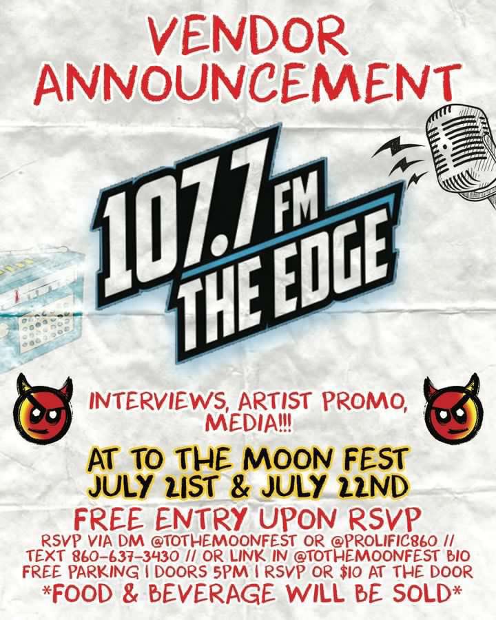 WFCS IS AT TO THE MOON FEST! 😈🌙 
We will be doing interviews and artist promo during the 2 day multi-genre music festival! Free parking and free entry when you RSVP. Come and visit us! 🚀🎸