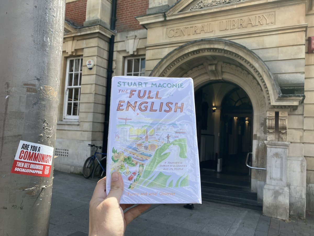 FillmoreEast17's tweet photo. Popped into local library for some potential holiday reading. Found a virgin loan copy of new @StuartMaconie not so slim volume. Popped into pub for a preview perusal pint &amp; as I walk to the bar A Design For Life starts &amp; the Manics remind us that libraries gave us power. #timely https://t.co/durORvSoOy