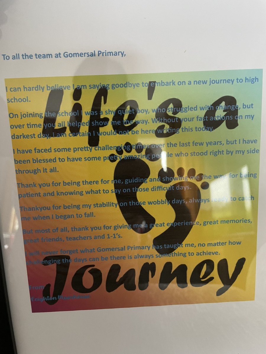 krm020676's tweet photo. Well what can I say @GomersalPSchool you have been an amazing school for Leighton and he will certainly miss you all. https://t.co/0ih3aLbjGt