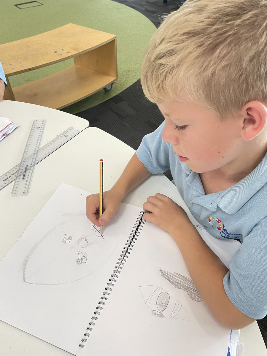 WfaYear2's tweet photo. Applying skills we’ve been practicing in a self portrait! https://t.co/WJFymtpDwZ