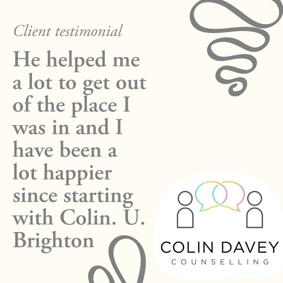 More client testimonials. 
talktocolin.co.uk 
#counselling #onlinetherapy #inclusivetherapy #mentalhealth #talkingtherapy #counseling #onlinecounseling #onlinecounselling