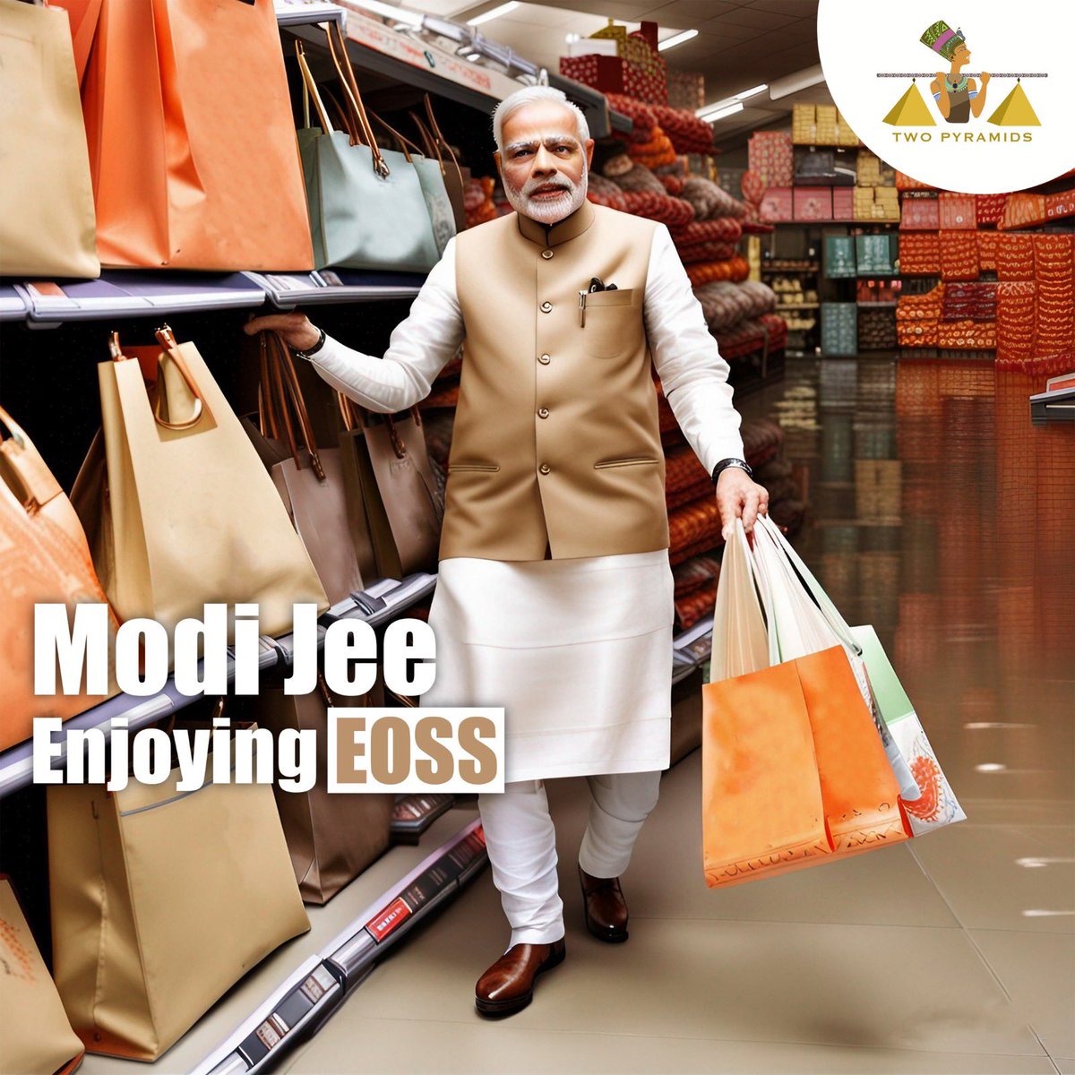 twopyramids's tweet image. Modi Ji's Favorite Sale! 🤖🇮🇳 

Experiencing the power of artificial intelligence!

#SaleWithModiJee #eoss #madebyai #memes