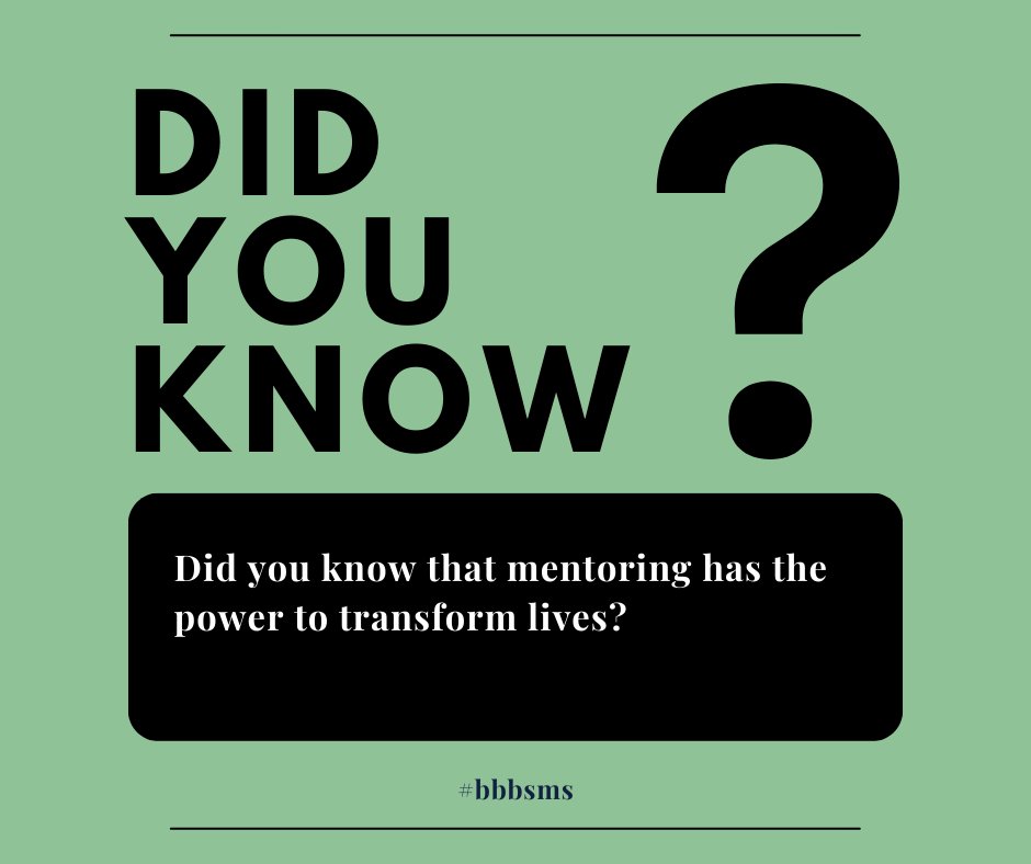 BBBSMidsouth's tweet photo. 🌟 Did you know that mentoring has the power to transform lives?  From providing guidance to fostering personal growth, mentors play a crucial role in shaping the futures. Let's celebrate the incredible impact of mentorship! 

#MentoringMatters #ChangingLives #Mentors https://t.co/sta7gHtdO3