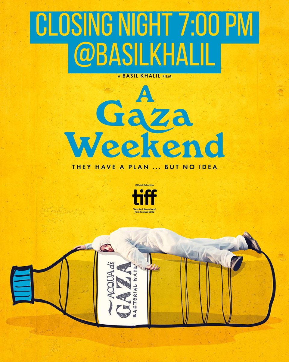 AnaArabCinema's tweet photo. Don't miss tonight Closing Night. 7PM @BAMfilmBrooklyn Film followed by a Q&amp;A with A Gaza Weekend's Director, Basil Khalil. -- Thanks for coming to watch and support the work of so many talented filmmakers! https://t.co/hGK6CKcWHq