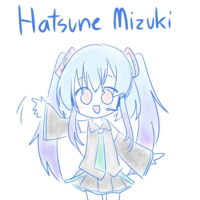 My Mizuki random doodles from last year (And idk why I drew these)