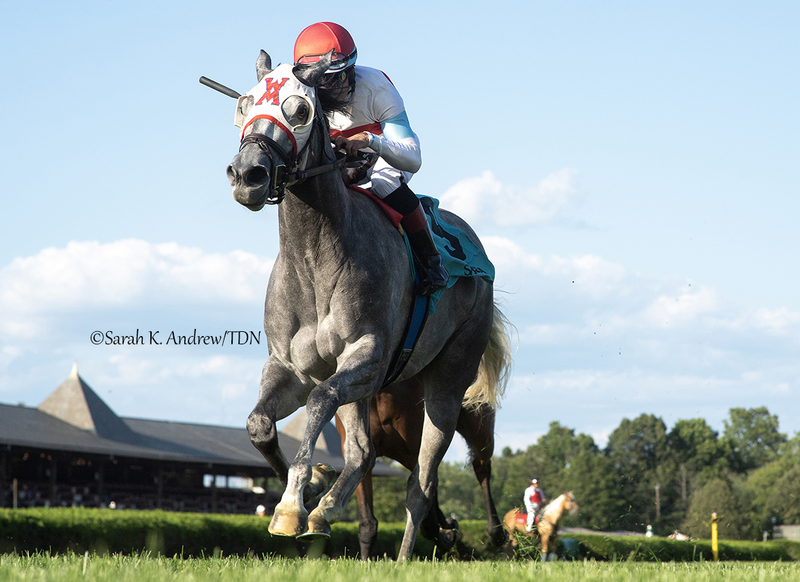 theTDN's tweet photo. Wednesday at Saratoga: From breaking her maiden in her previous start to becoming a stakes winner in the next, ORANGE FREEZE (Freud) won the New York Stallion Series S. by 1 1/2 lengths with @JRosarioJockey up!

Owned/trained by William Morey (@wemracing). https://t.co/VwXNSIGPOS