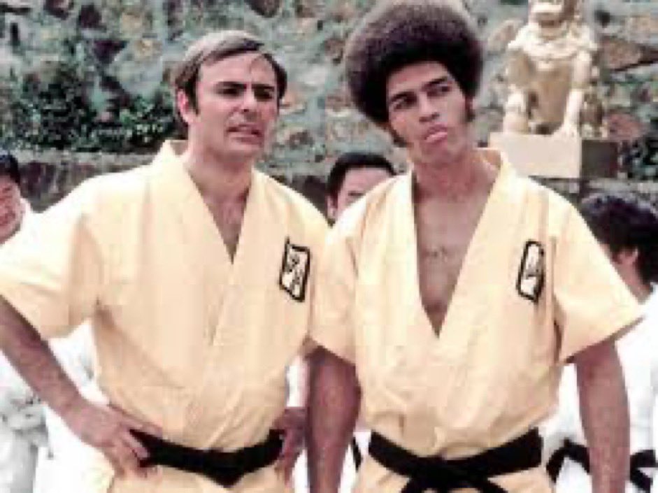 neiltyson's tweet photo. There’s no truth to the rumor that Carl Sagan and I starred in Kung Fu movies before we took interest in the heavens. 

(“Be water, my friend” — Bruce Lee gone 50 years today, July 20, 1973.) https://t.co/KxU6Csm94u