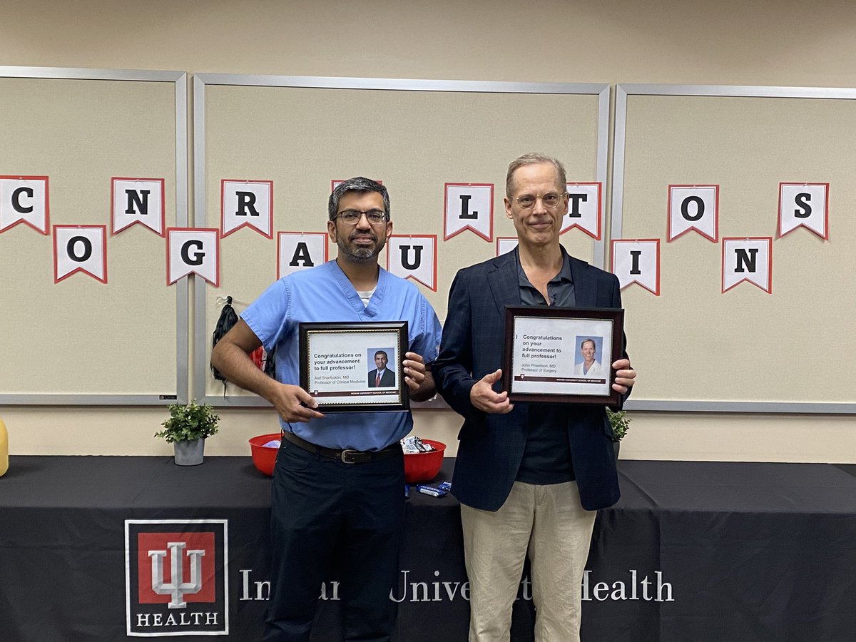 Jonathan Fridell (@jonathanfridell) on Twitter photo Surprise party in IU Transplant this morning to celebrate the promotion to full professor of surgery for Dr. John Powelson, and of Medicine for Dr. Asif Sharfuddin! Well earned, gentlemen! <a href="/IUMedSchool/">IU School of Medicine</a> <a href="/IU_Surgery/">Indiana Surgery -Indiana Univ School of Medicine</a> <a href="/IUSMDeptMed/">IU School of Medicine Department of Medicine</a> <a href="/graftmd/">Asif Sharfuddin</a> Surprise party in IU Transplant this morning to celebrate the promotion to full professor of surgery for Dr. John Powelson, and of Medicine for Dr. Asif Sharfuddin! Well earned, gentlemen! <a href="/IUMedSchool/">IU School of Medicine</a> <a href="/IU_Surgery/">Indiana Surgery -Indiana Univ School of Medicine</a> <a href="/IUSMDeptMed/">IU School of Medicine Department of Medicine</a> <a href="/graftmd/">Asif Sharfuddin</a>