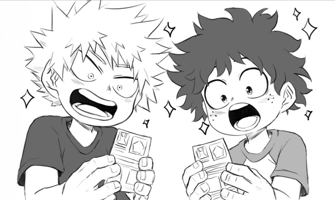 This drama CD is so adorable! but the part where they talk about Deku and Kacchan's childhood with the Hero chips and  the All Might card... Now everything hurts 🥲