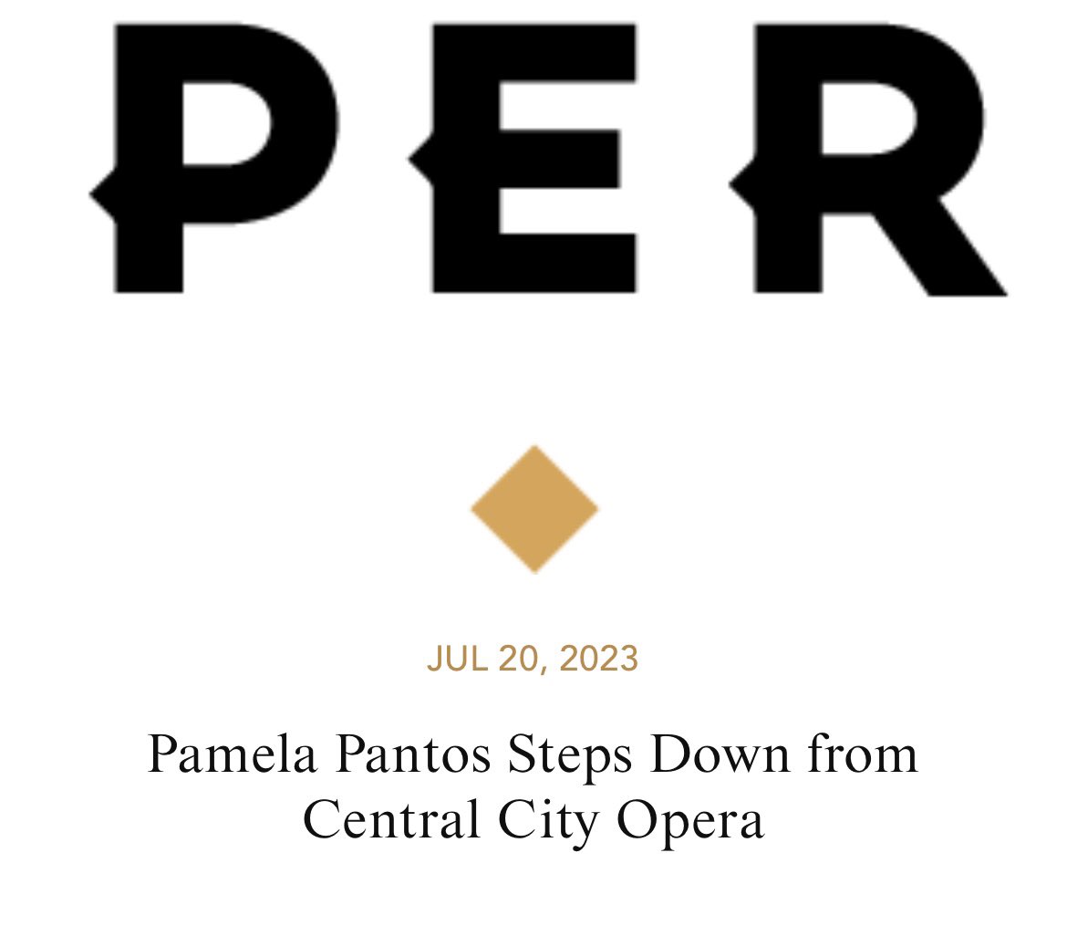 So, @OperawireNews, if by “steps down,” you mean fired and kicked out on her ass, you’re right. Anything else and you are (as so often) wrong wrong wrong. @ccityopera fired Pamela Pantos, the worst excuse for a “leader” ever.