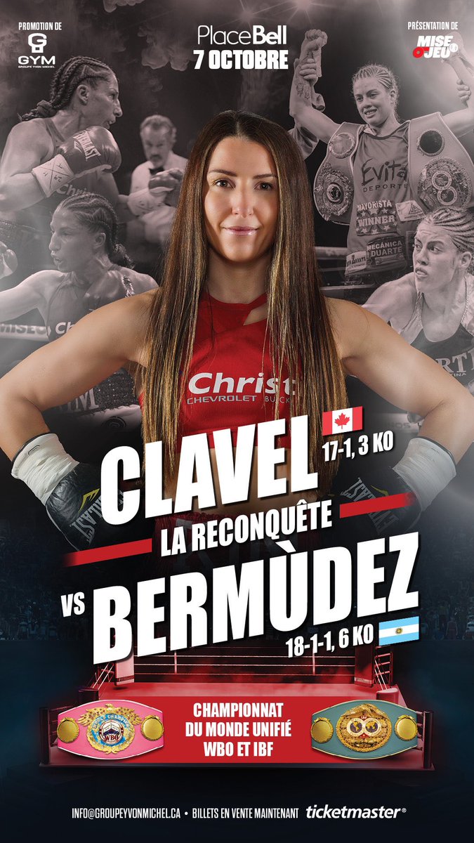 It’s on!!!!!! Les billets seront en vente dès demain à midi sur ticketmaster et evenko! #ClavelBermudez